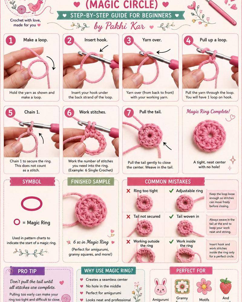 Easy Crochet Magic Circle Tutorial