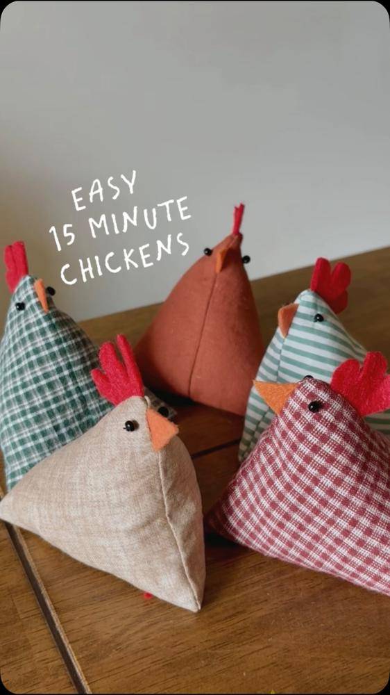 Easy Fabric Chicken Decor Project