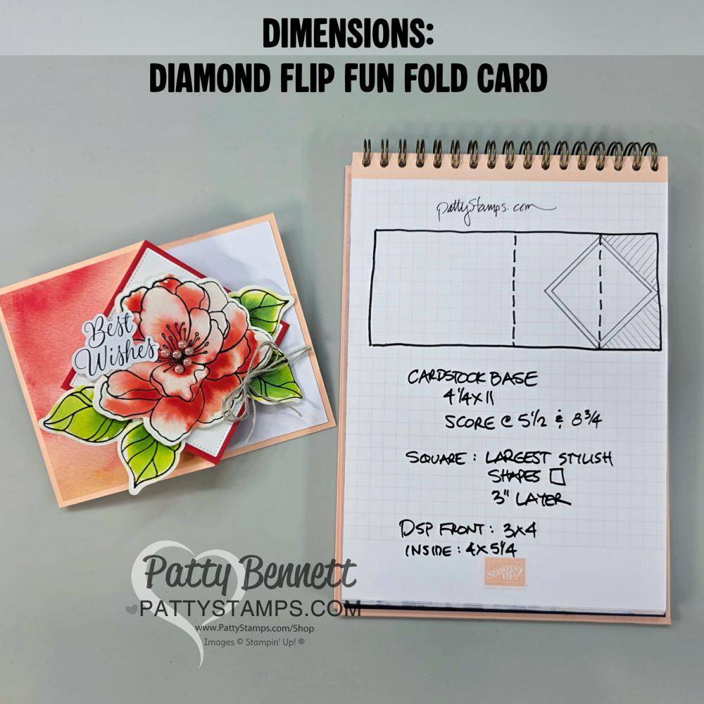 Elegant Diamond Flip Fun Fold Card Craft