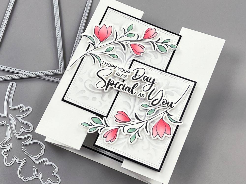 Elegant Floral Fold Card Tutorial