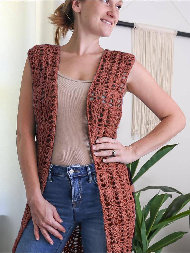 Elegant Openwork Crochet Vest Pattern