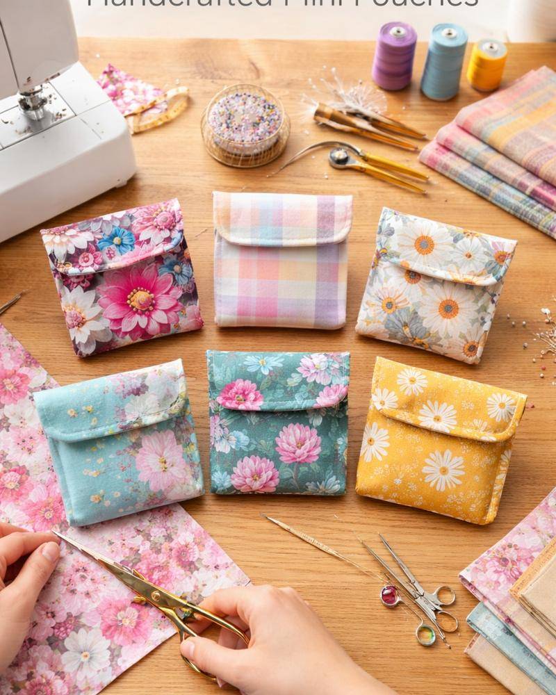 Fabric Mini Pouch Sewing Project
