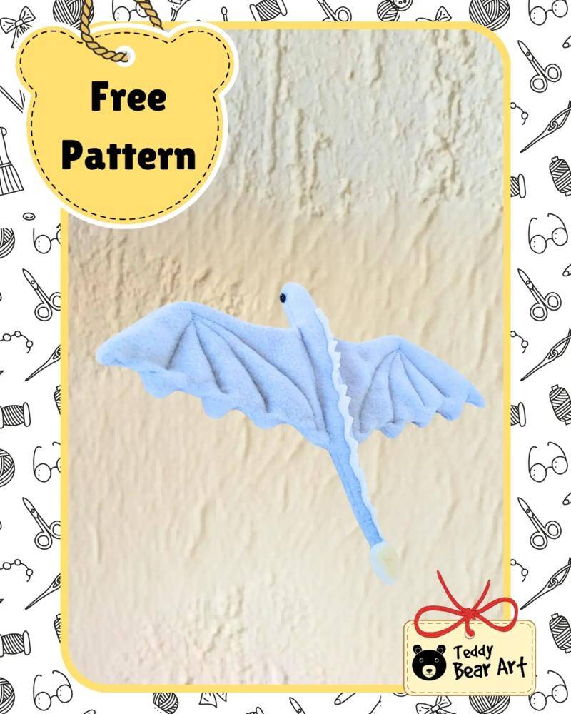 Felt Dragon Plush Toy Sewing Pattern