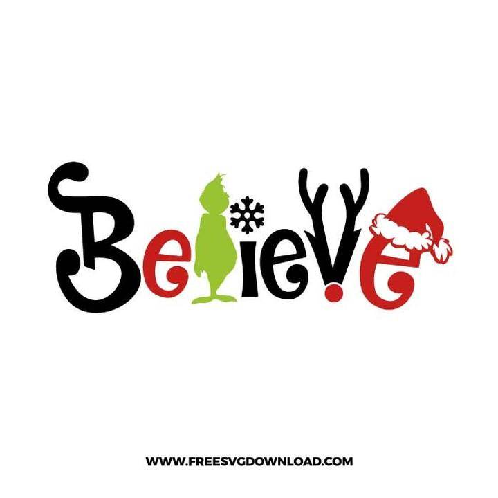 Festive "Believe" Christmas SVG Design