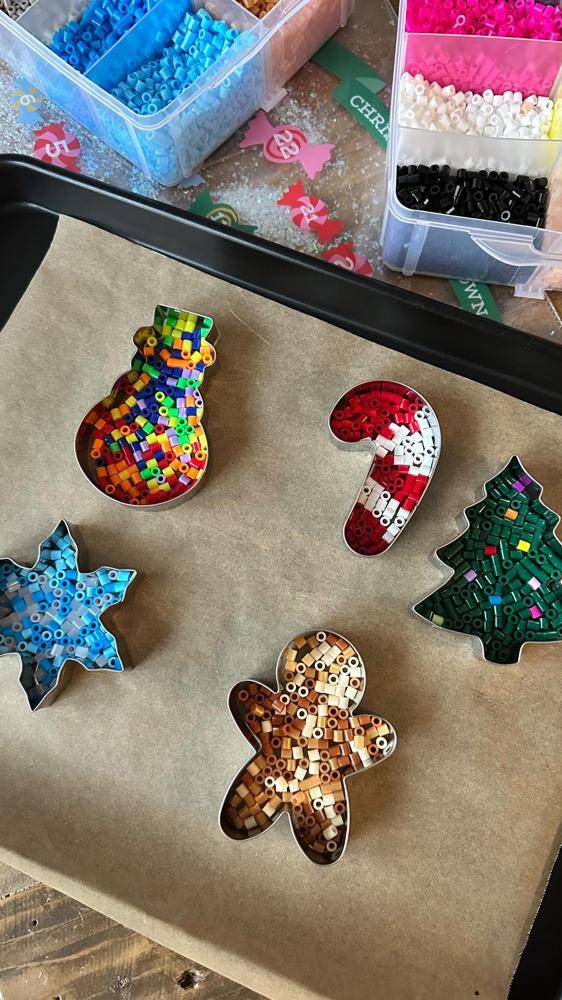 Festive Perler Bead Holiday Ornaments