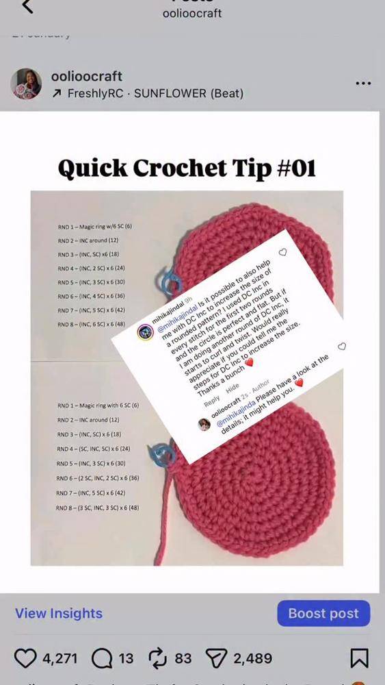 Flat Crochet Circle Technique Tutorial