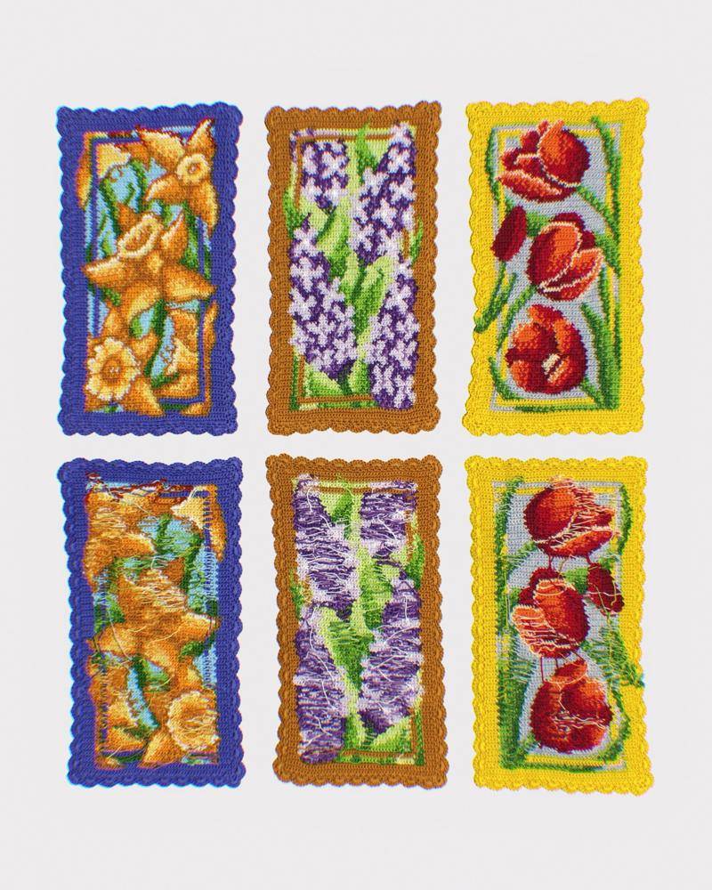 Floral Crochet Tapestry Bookmarks