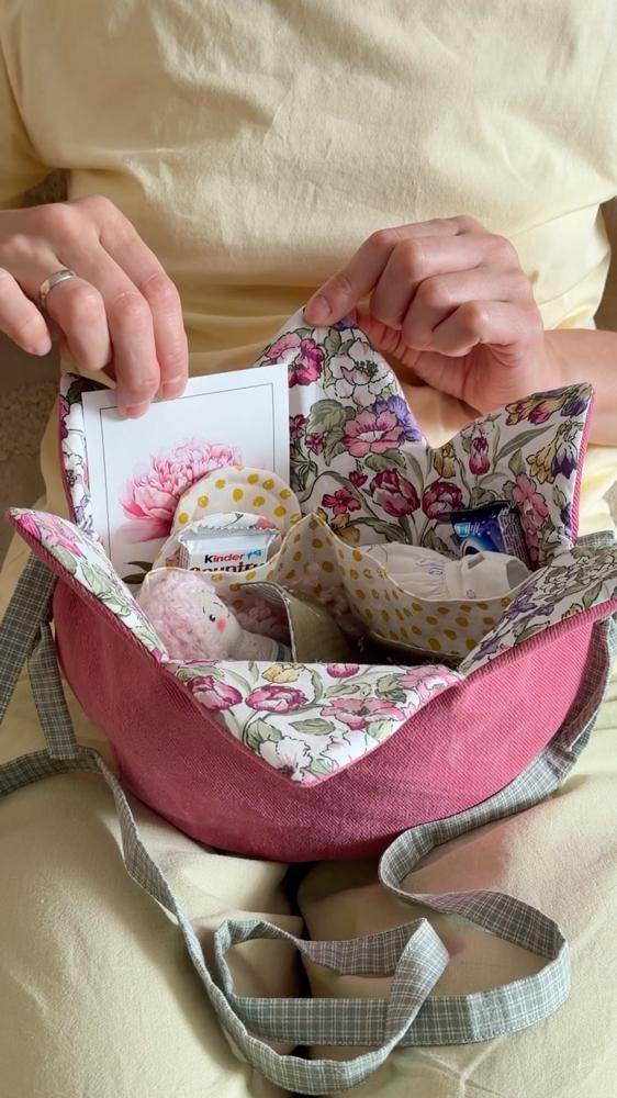 Floral Fabric Storage Basket Project