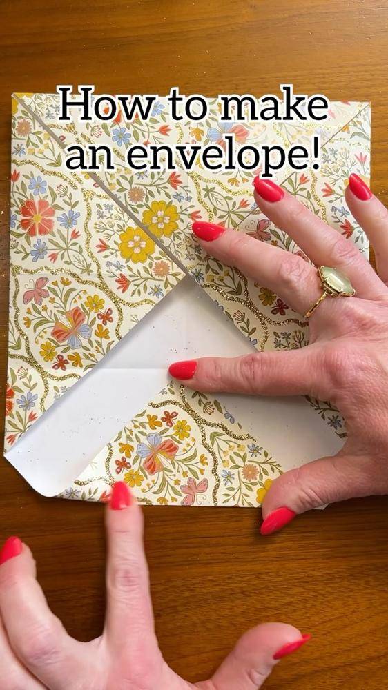 Floral Folded Paper Envelope Craft