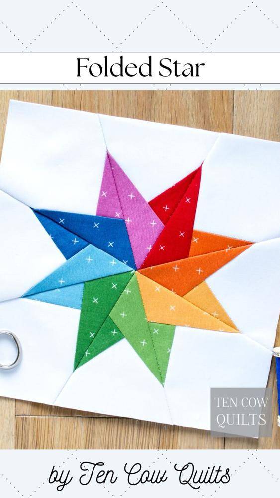 Folded Star Quilt Block Pattern