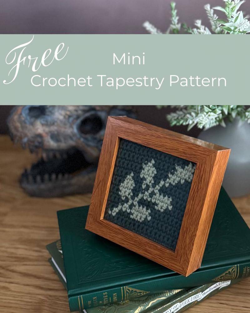 Framed Floral Crochet Tapestry Design