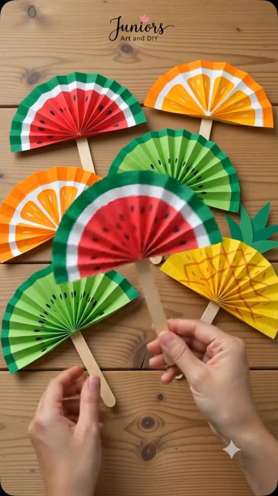 Fruity Paper Fan Craft Project