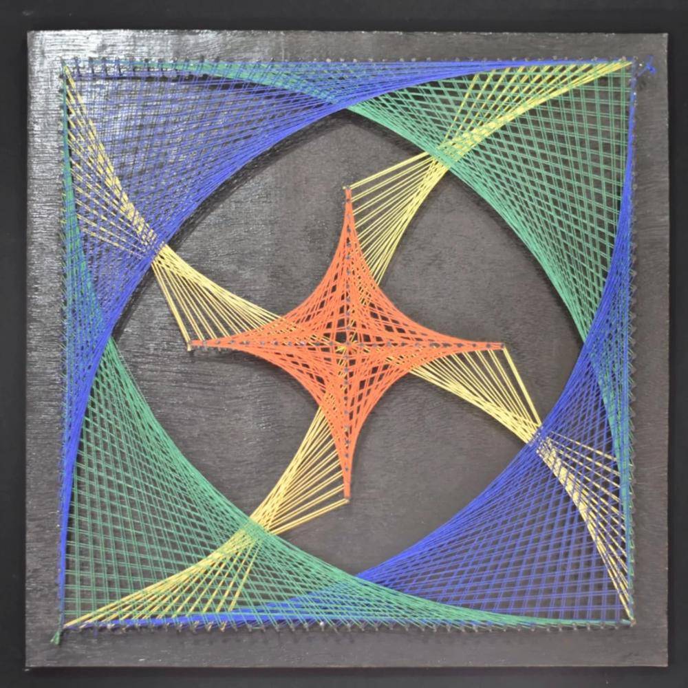 Geometric Starburst String Art Decor