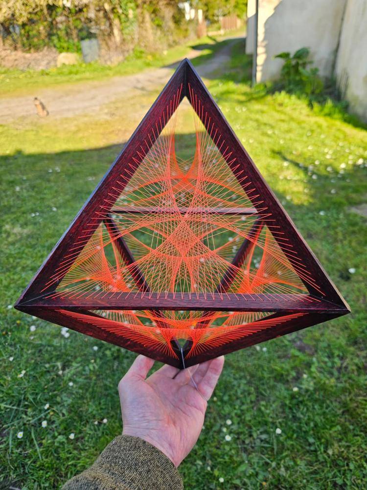 Geometric String Art Sculpture Project