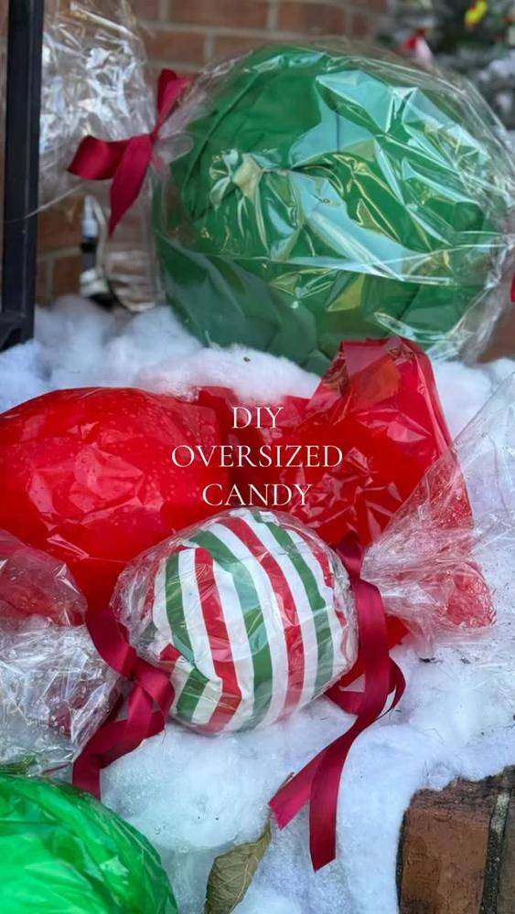 Giant Candy Sphere Holiday Decor
