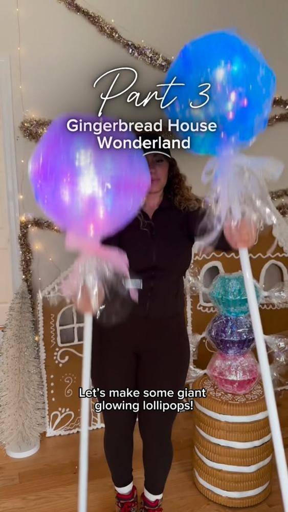 Giant Glowing Lollipop Decorations