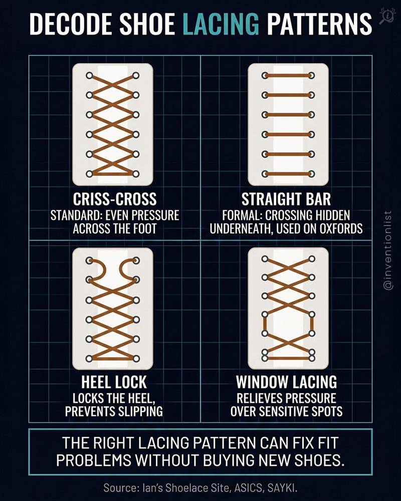 Guide to Shoe Lacing Patterns