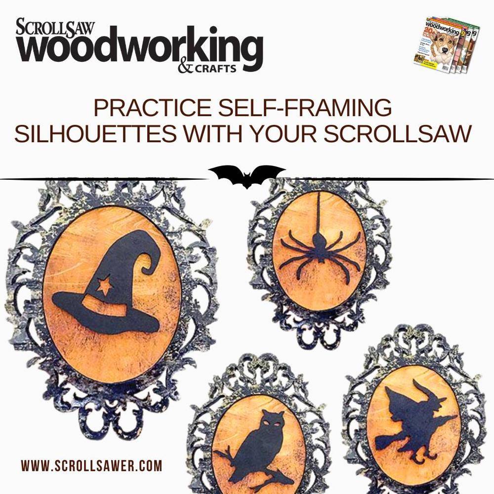 Halloween Silhouette Wood Ornaments