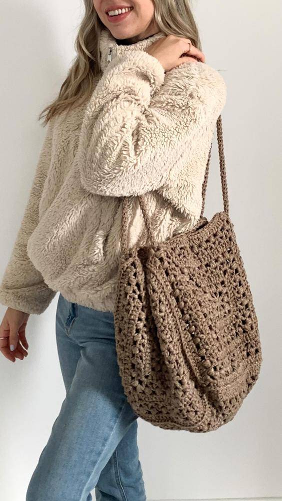 Hand-Crocheted Textured Tote Bag Project