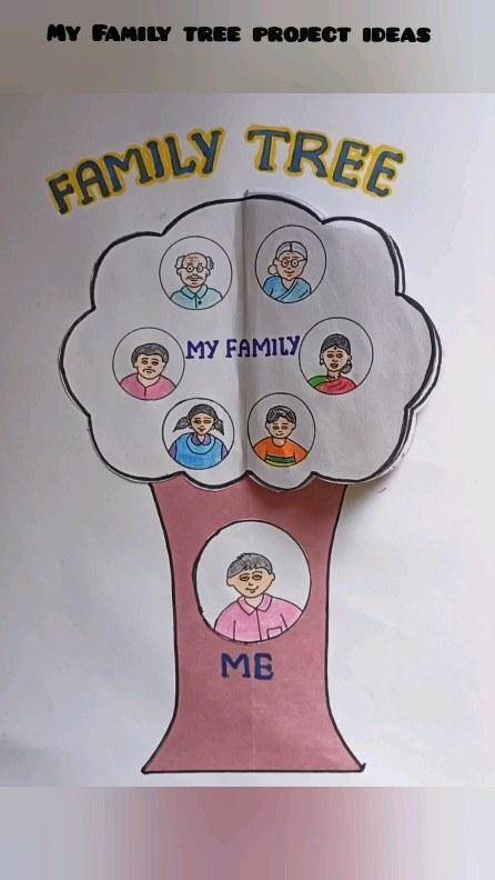 Hand-Drawn Paper Family Tree Craft