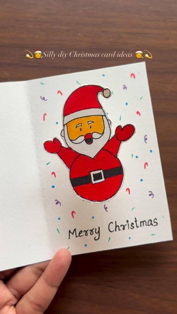 Hand-Drawn Santa Claus Christmas Card