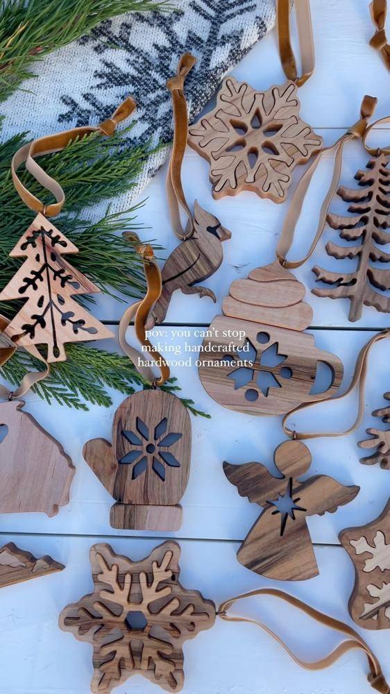 Handcrafted Wooden Ornaments Collection