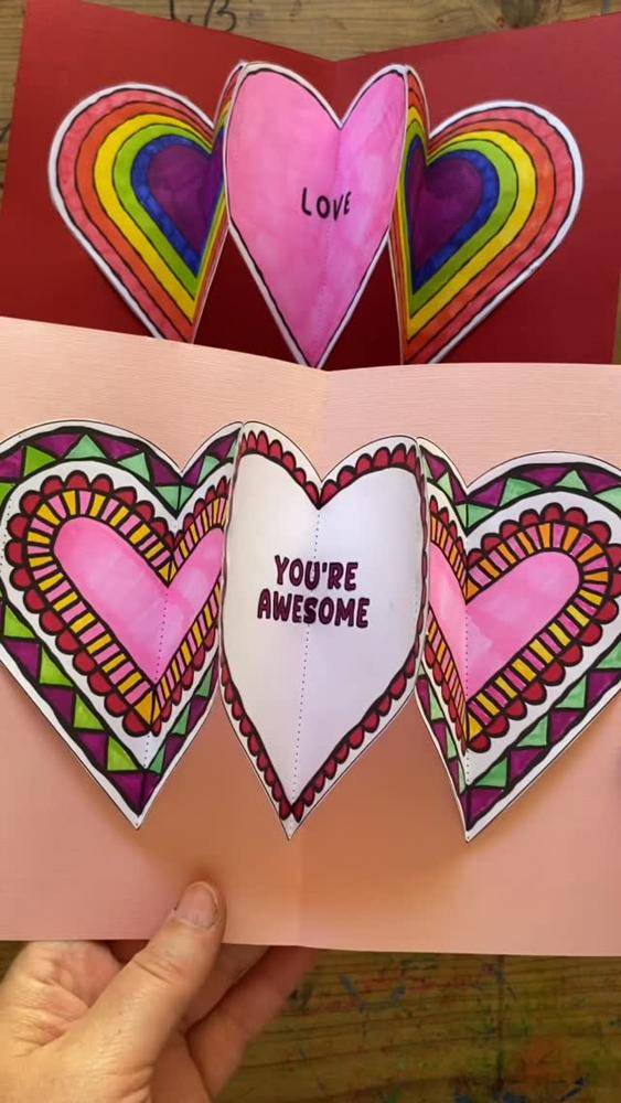 Handmade Heart Pop-Up Card Craft