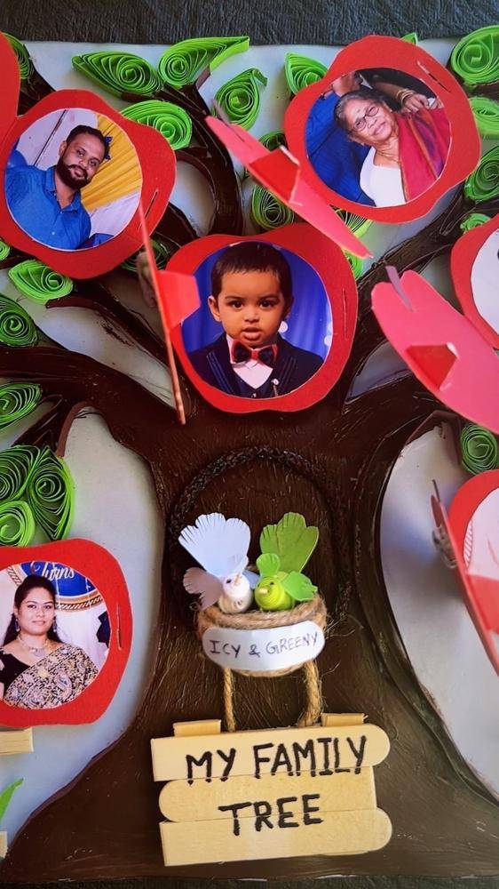 Handmade Quilled Paper Family Tree Craft