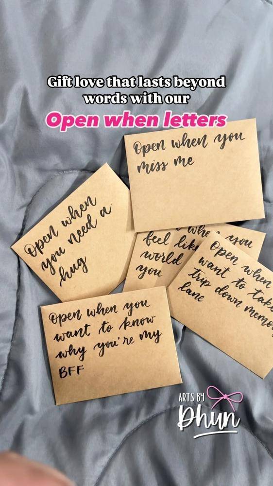 Handwritten "Open When" Letters for Your Best Friend