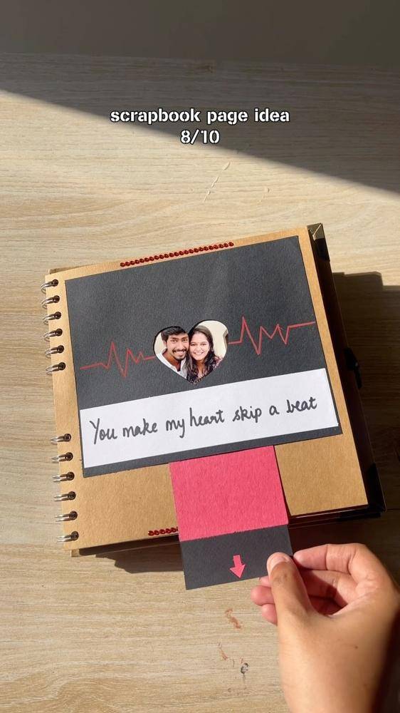 Heartbeat Photo Scrapbook Page