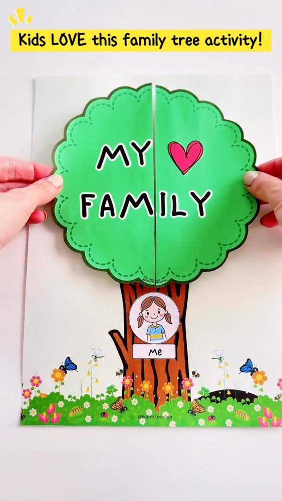 Interactive Pop-Up Paper Family Tree Craft