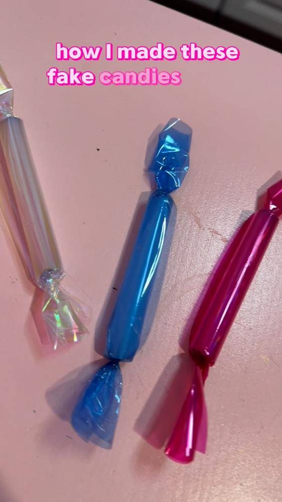 Iridescent Cellophane Candy Decorations