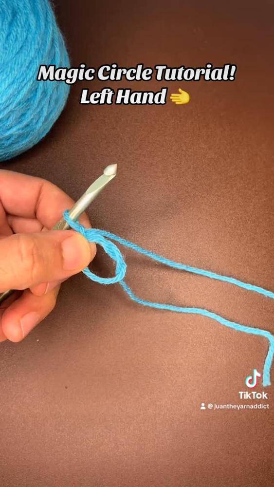 Left-Handed Magic Circle Crochet Tutorial