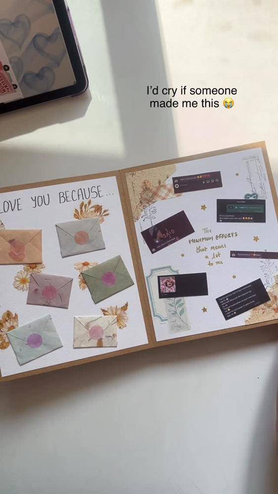 Love Letter Collage Scrapbook Page