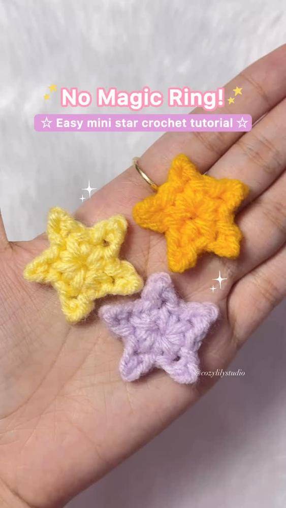 Miniature Crochet Star Charm Tutorial