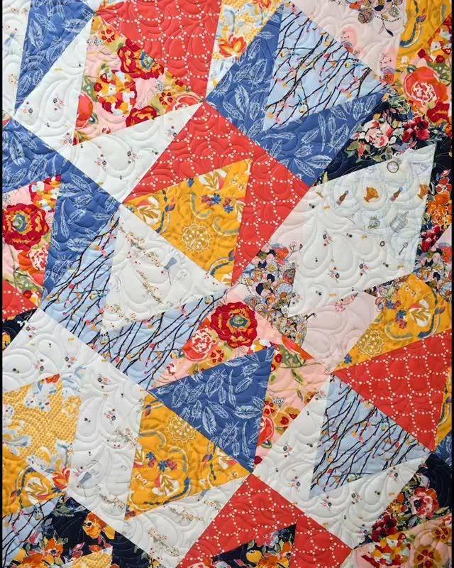 Mixed Print HST Quilt Block Project