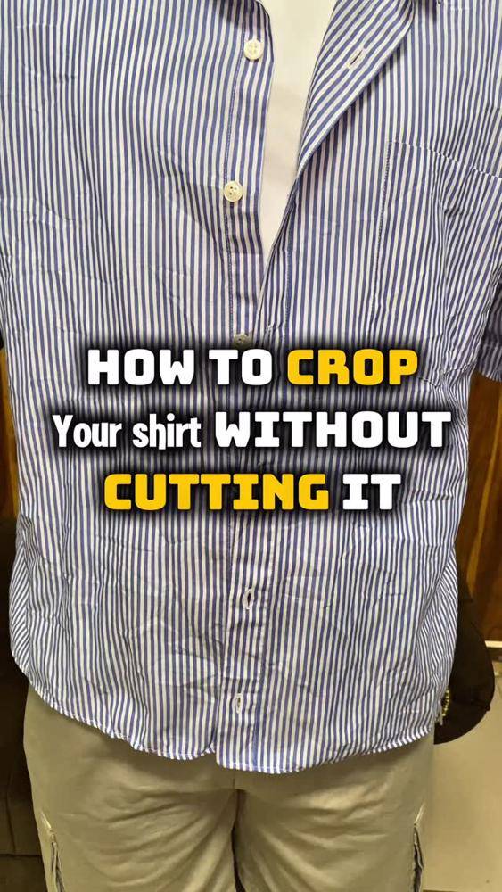 No-Sew Shirt Cropping Hack