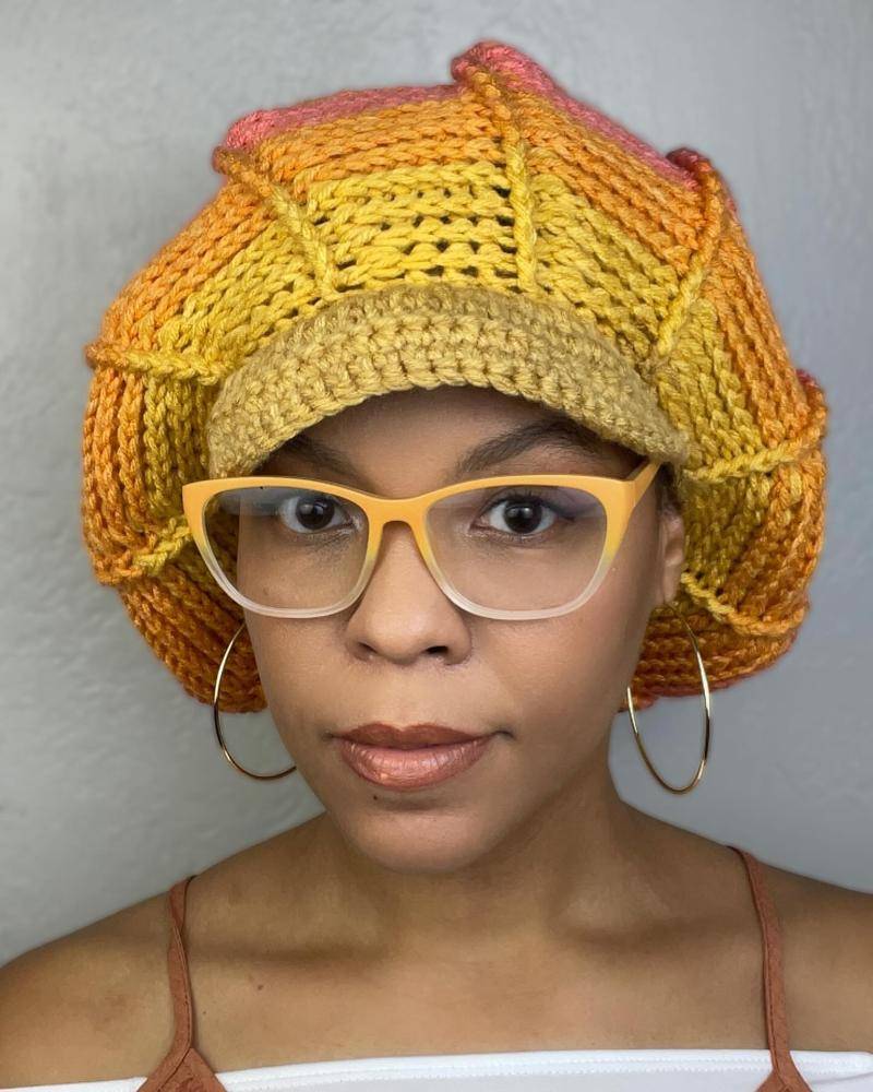 Ombre Crochet Newsboy Hat Project