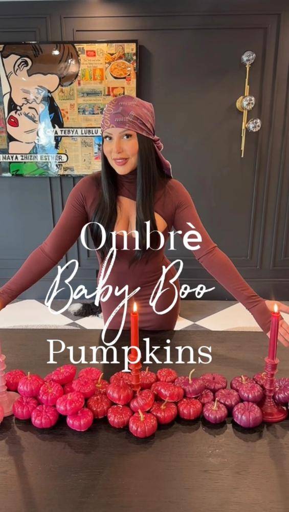 Ombré Baby Boo Pumpkin Decor