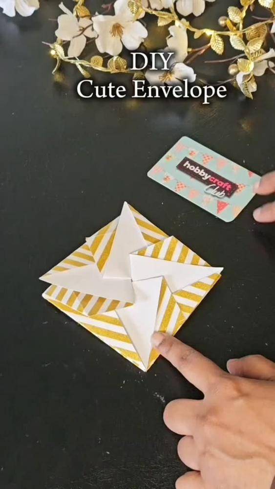 Origami Folded Paper Envelope Project