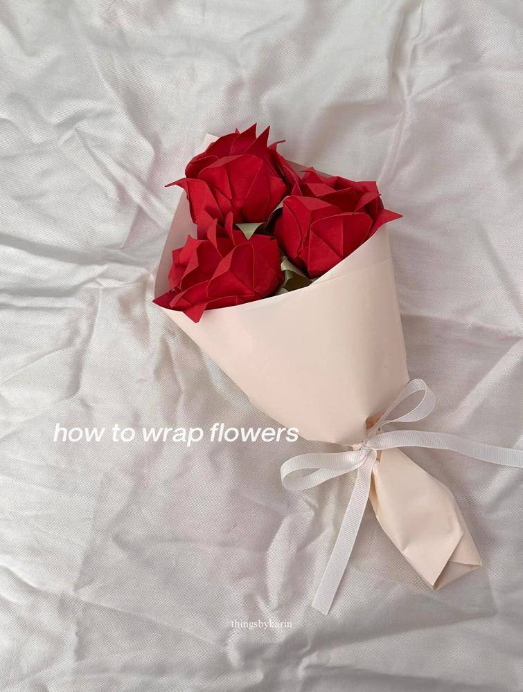 Origami Red Rose Bouquet Craft