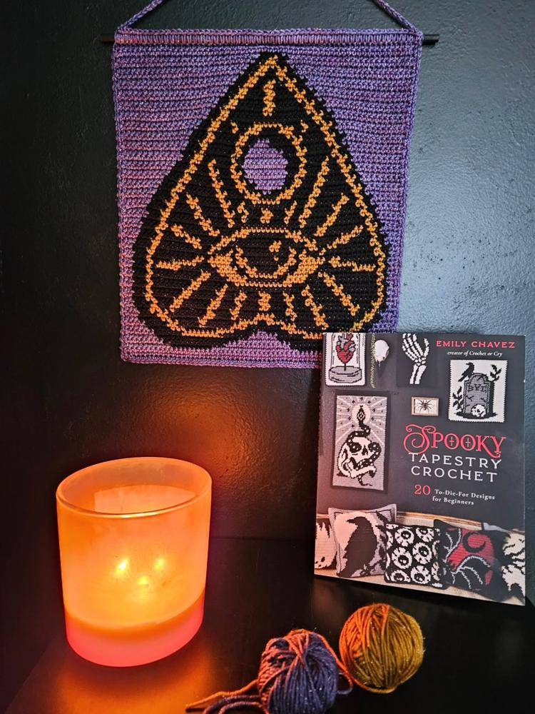 Ouija Board Crochet Tapestry Wall Hanging