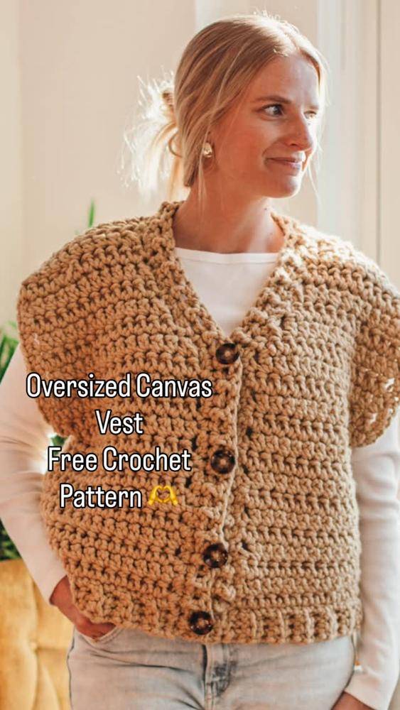 Oversized Canvas Vest Crochet Project