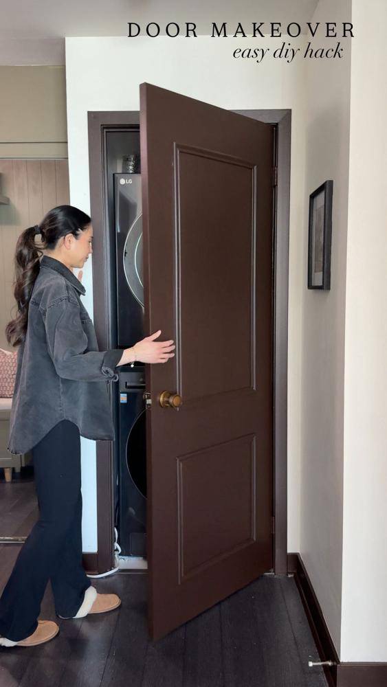 Painted Paneled Door Refresh DIY