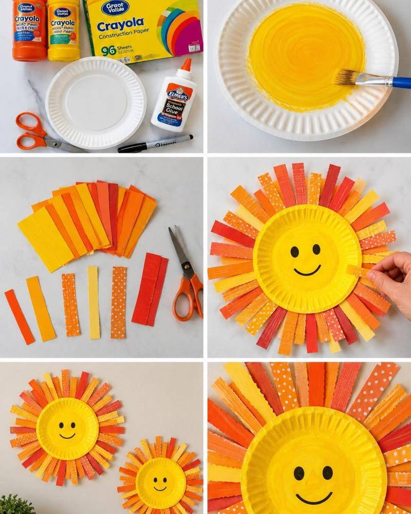 Paper Plate Sun Craft Project
