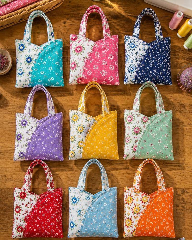 Patchwork Mini Tote Bag Sewing Project