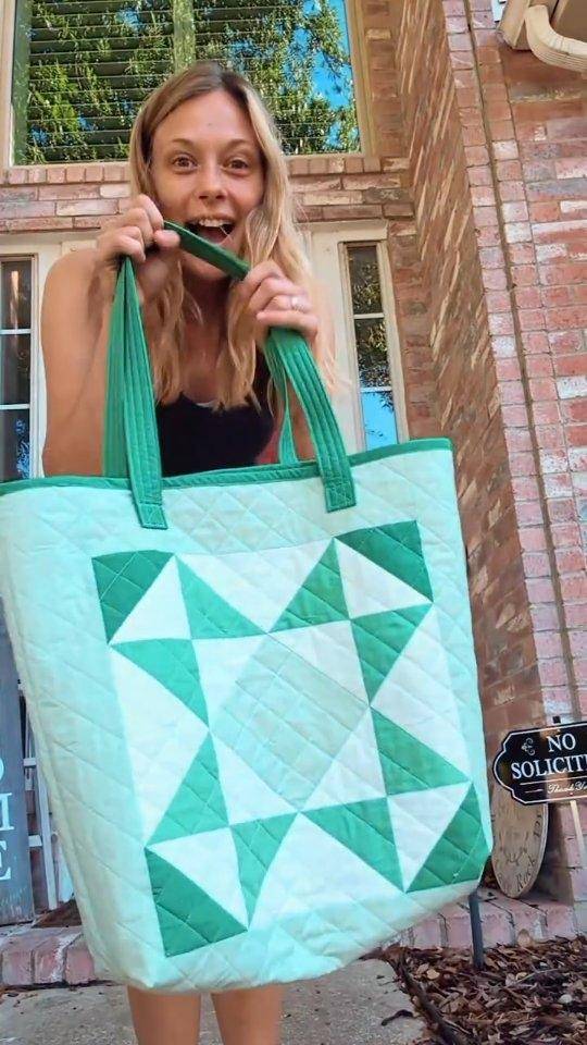 Patchwork Star Quilted Tote Bag Project