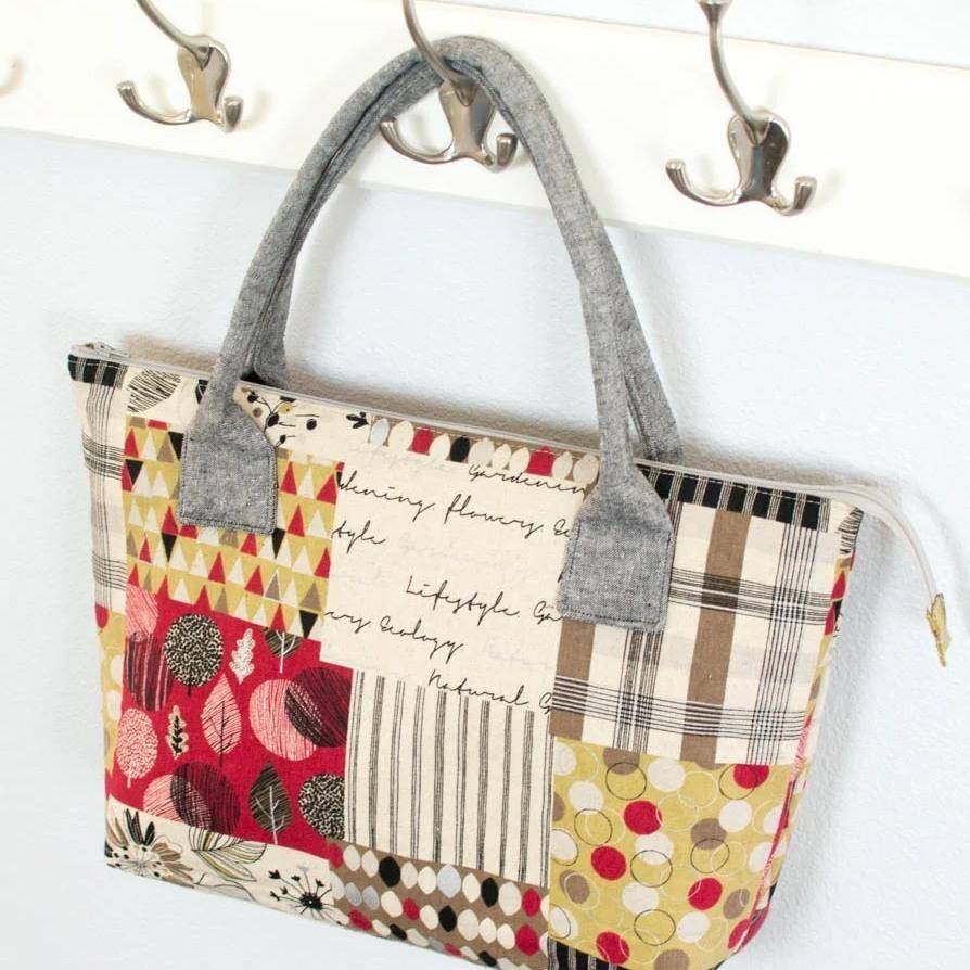 Patchwork Zippered Tote Bag Project