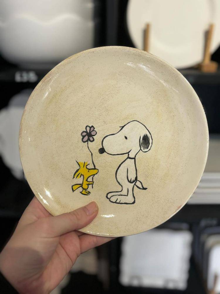 Peanuts Gang Hand-Painted Ceramic Plate