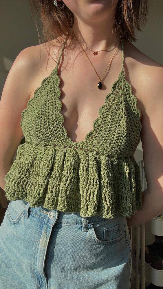 Peplum Halter Crochet Top Project